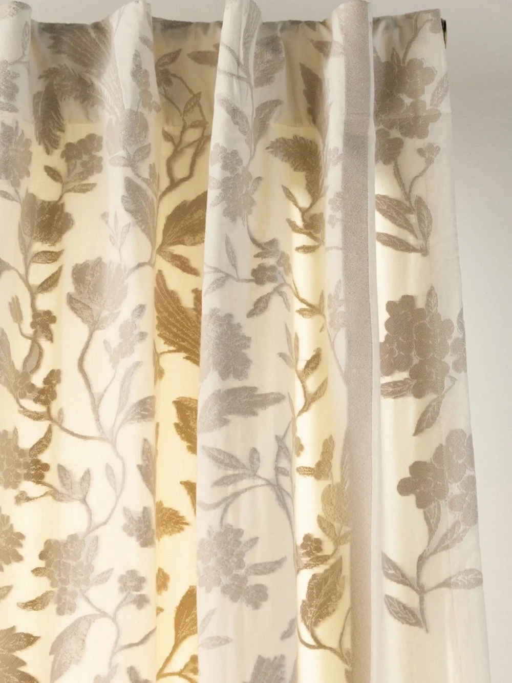 Anthropologie Francine Woven Cotton Floral Curtain NEW 84”x50 1 Panel